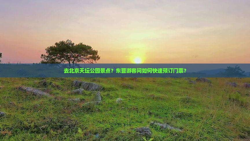 去北京天坛公园景点？东营游客问如何快速预订门票？