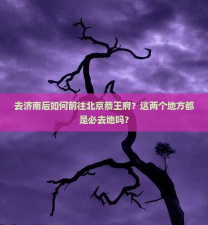 去济南后如何前往北京恭王府？这两个地方都是必去地吗？