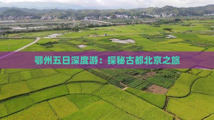 鄂州五日深度游：探秘古都北京之旅