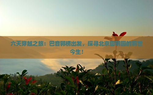 六天穿越之旅：巴音郭楞出发，探寻北京圆明园的前世今生！