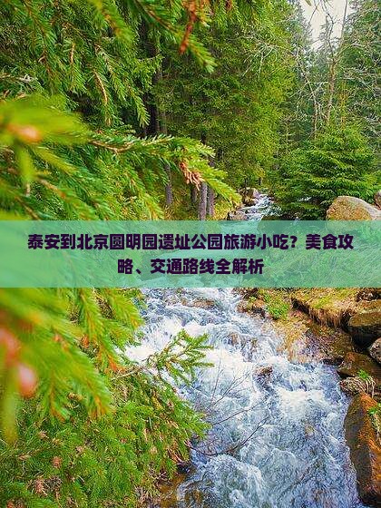 泰安到北京圆明园遗址公园旅游小吃？美食攻略、交通路线全解析