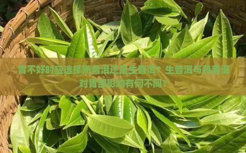 胃不好时应选择熟普洱还是生普洱？生普洱与熟普洱对胃部影响有何不同？