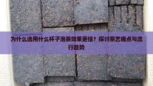 为什么选用什么杯子泡茶效果更佳？探讨茶艺痛点与流行趋势