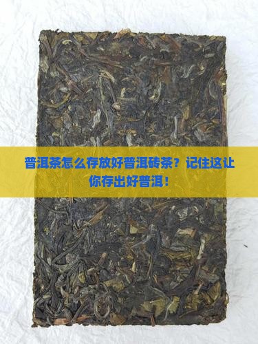 普洱茶怎么存放好普洱砖茶？记住这让你存出好普洱！