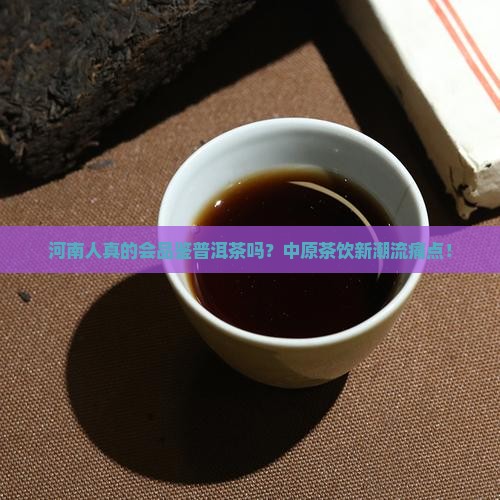 河南人真的会品鉴普洱茶吗？中原茶饮新潮流痛点！