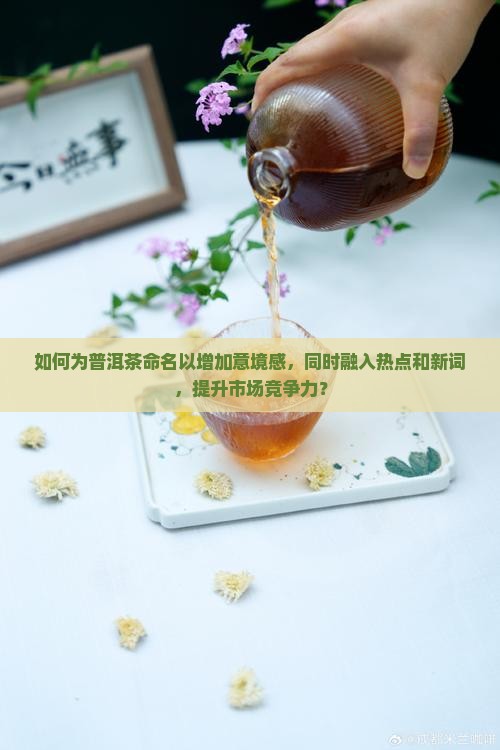 如何为普洱茶命名以增加意境感，同时融入热点和新词，提升市场竞争力？