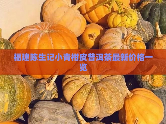 福建陈生记小青柑皮普洱茶最新价格一览