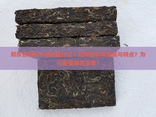 邦东昔归乔木饼茶是什么？如何鉴别其品质与特点？为何备受茶友喜爱？