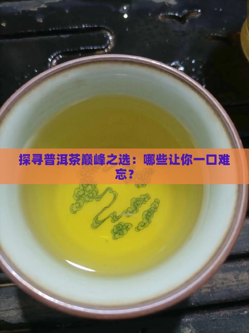 探寻普洱茶巅峰之选：哪些让你一口难忘？