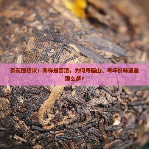 茶友圈热议：同样是普洱，为何每座山、每年份味道差那么多？