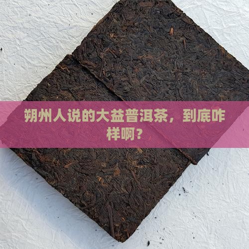 朔州人说的大益普洱茶，到底咋样啊？