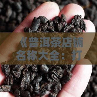 《普洱茶店铺名称大全：打造专属普洱好名》