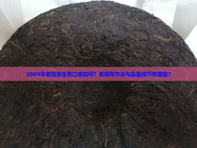2009年老班章生茶口感如何？其保存方法与品鉴技巧有哪些？