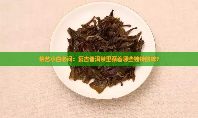 茶艺小白必问：复古普洱茶里藏着哪些独特韵味？