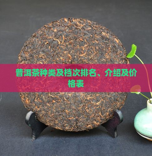 普洱茶种类及档次排名、介绍及价格表