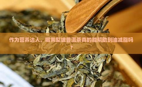 作为营养达人，喝黄梨坡普洱茶真的能帮助刮油减脂吗？