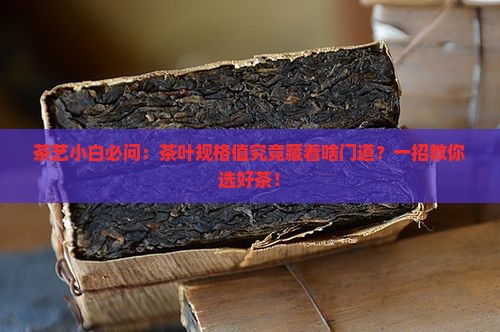 茶艺小白必问：茶叶规格值究竟藏着啥门道？一招教你选好茶！