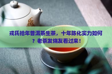 戎氏拾年普洱茶生茶，十年陈化实力如何？老茶发烧友看过来！