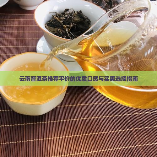 云南普洱茶推荐平价的优质口感与实惠选择指南