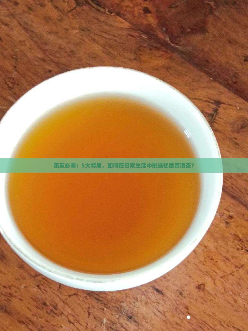 茶友必看：5大特质，如何在日常生活中挑选优质普洱茶？