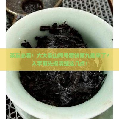 六大茶山同号购买藏饼第九批