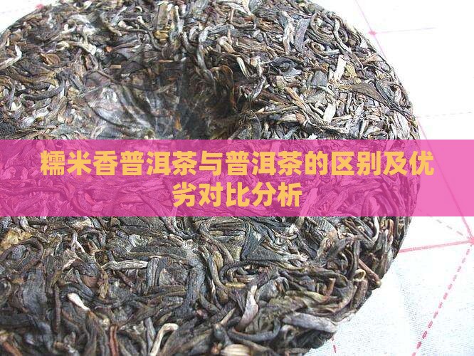 糯米香普洱茶与荷叶普洱茶