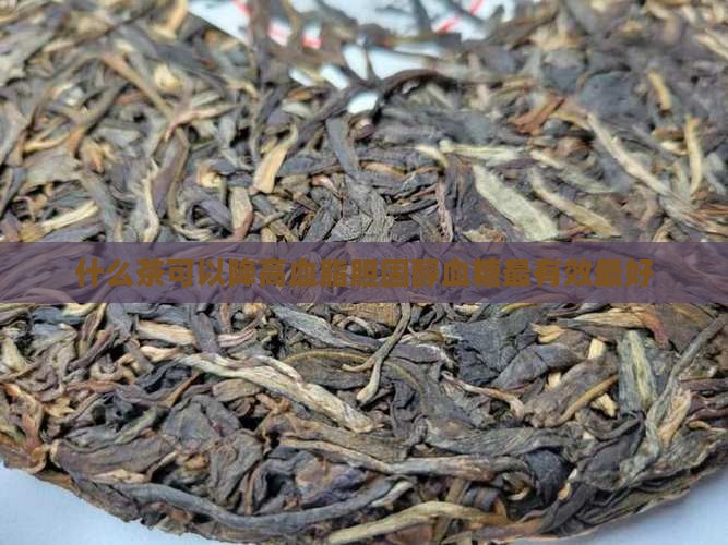 什么茶可以降高血脂