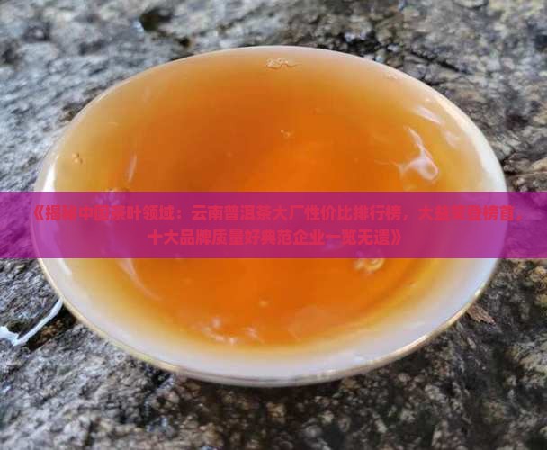 普洱茶大厂有哪些