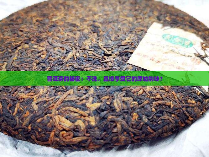 喝普洱茶不洗茶