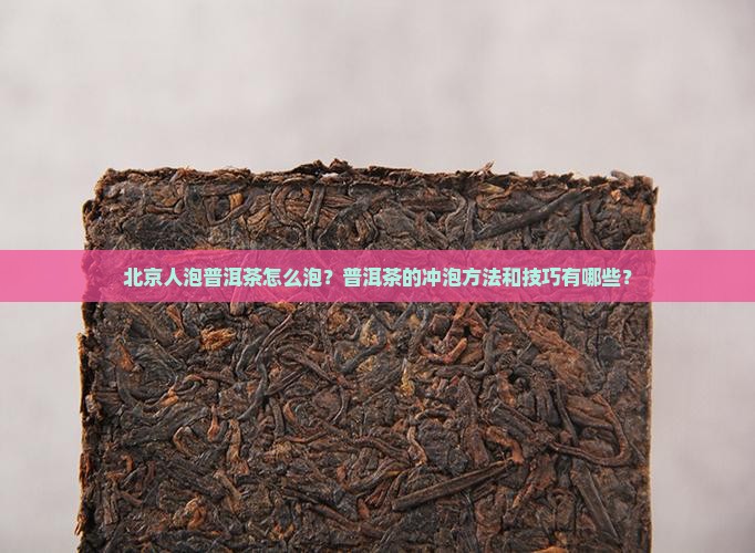 北京人泡普洱茶怎么泡的