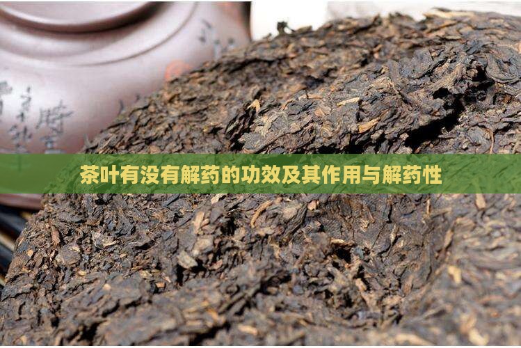 茶叶有没有解药的功效
