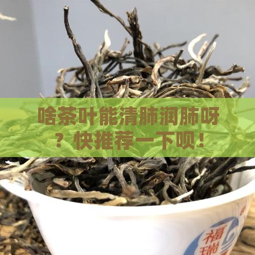 什么茶叶可以清肺润肺