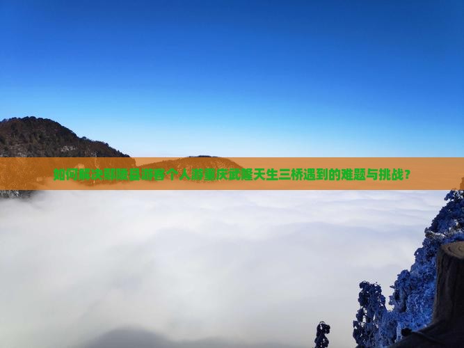 如何解决鄢陵县游客个人游重庆武隆天生三桥遇到的难题与挑战？