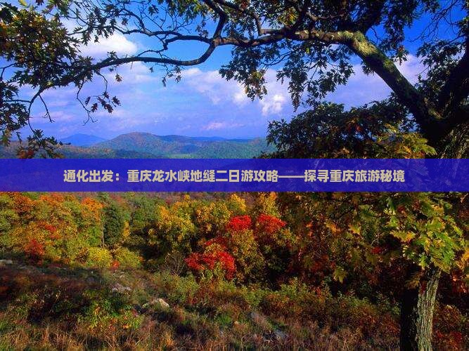 通化出发：重庆龙水峡地缝二日游攻略——探寻重庆旅游秘境