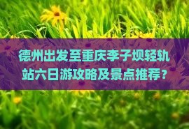德州出发至重庆李子坝轻轨站六日游攻略及景点推荐？