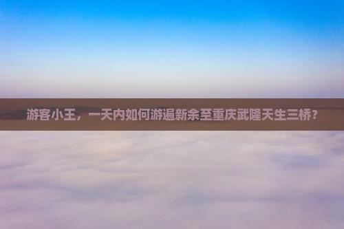 游客小王，一天内如何游遍新余至重庆武隆天生三桥？