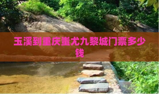 玉溪到重庆蚩尤九黎城门票