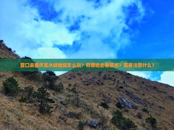营口去重庆龙水峡地缝哪里玩