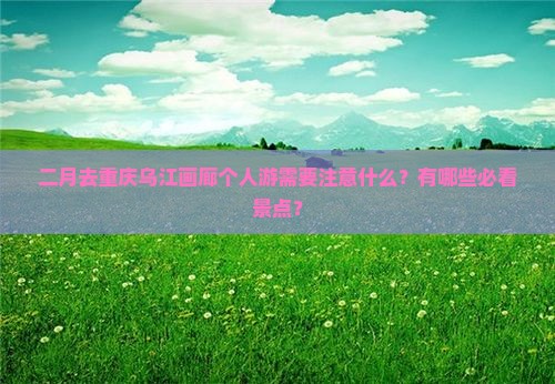 二月到重庆乌江画廊个人游