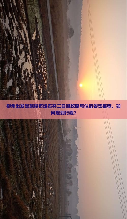 柳州出发恩施梭布垭石林二日游攻略与住宿餐饮推荐，如何规划行程？