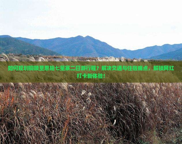 铜陵到恩施七星寨二日游