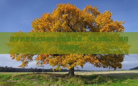 济宁到恩施大峡谷必去地