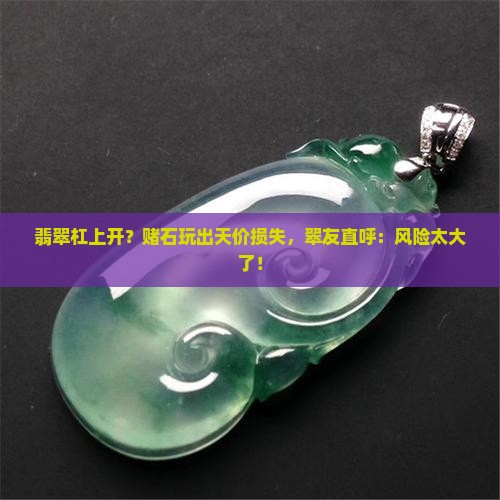 翡翠杠上开？赌石玩出天价损失，翠友直呼：风险太大了！