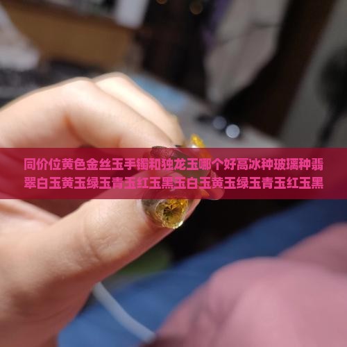 同价位黄色金丝玉手镯和独龙玉哪个好高冰种玻璃种翡翠白玉黄玉绿玉青玉红玉黑玉白玉黄玉绿玉青玉红玉黑玉