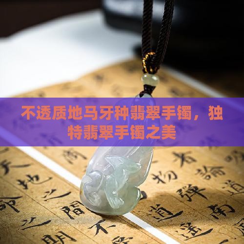 不透质地马牙种翡翠手镯，独特翡翠手镯之美