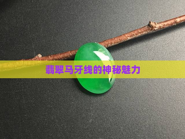 翡翠马牙线的神秘魅力