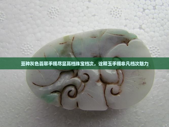 豆种灰色翡翠手镯尽显高档珠宝档次，诠释玉手镯非凡档次魅力