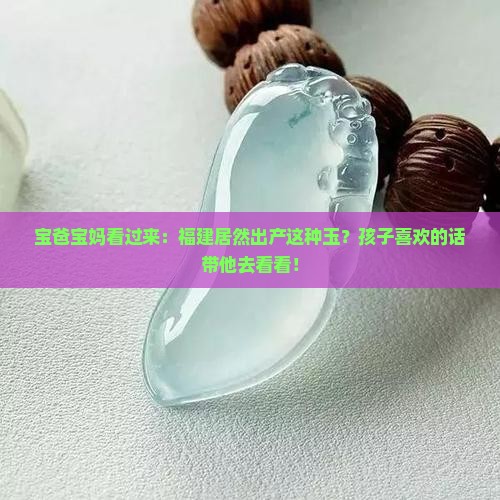 宝爸宝妈看过来：福建居然出产这种玉？孩子喜欢的话带他去看看！