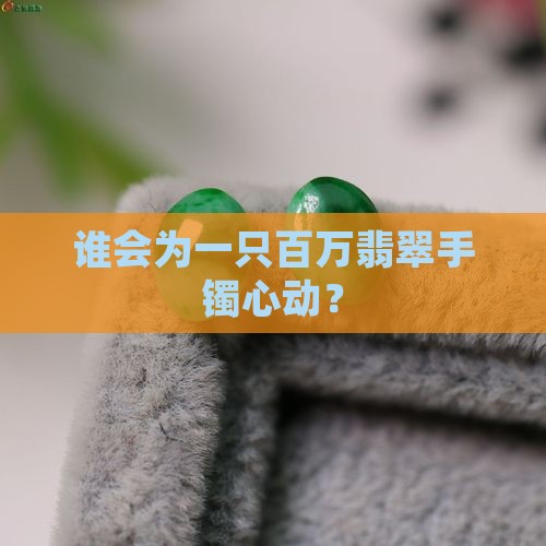 谁会为一只百万翡翠手镯心动？