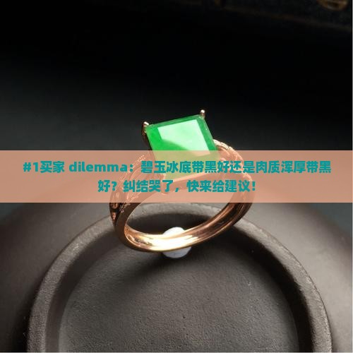 #1买家 dilemma：碧玉冰底带黑好还是肉质浑厚带黑好？纠结哭了，快来给建议！